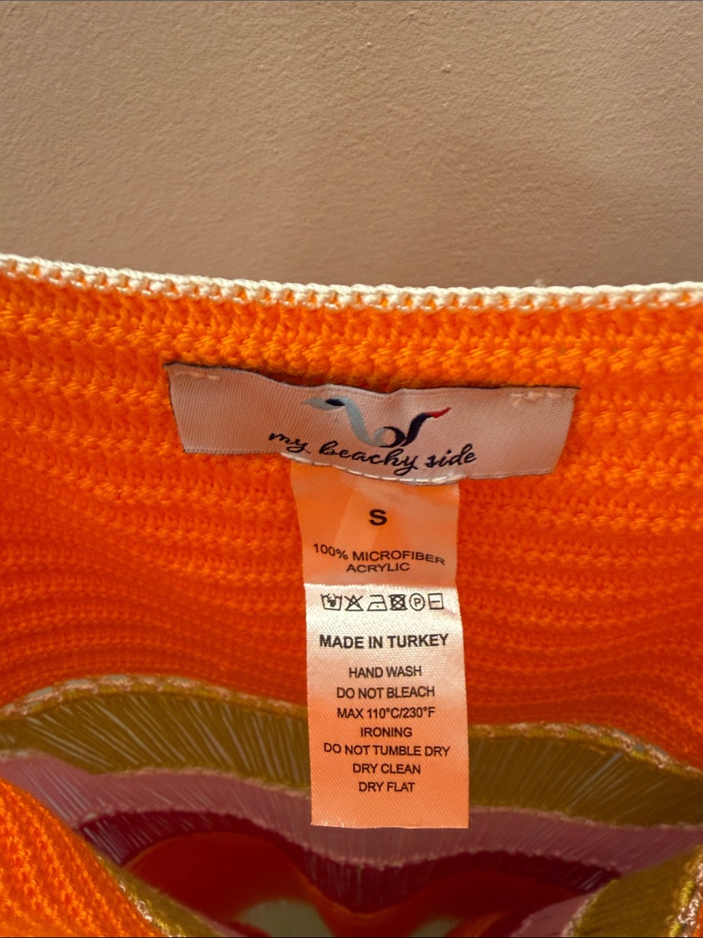 Striped Fringe Knit Maxi Dress in Orange, Pink & Cream - Picture 2 of 3